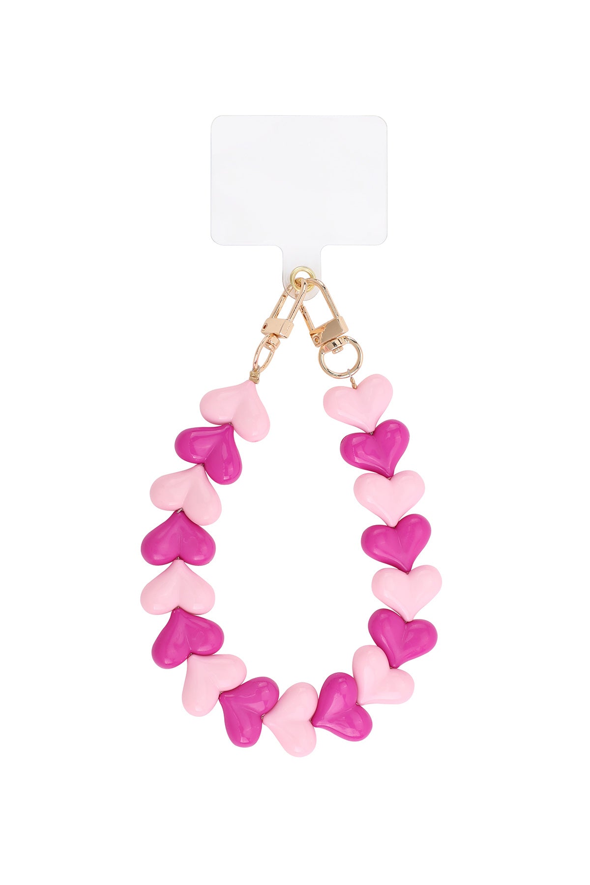 Telefoonkoord hart - dual pink