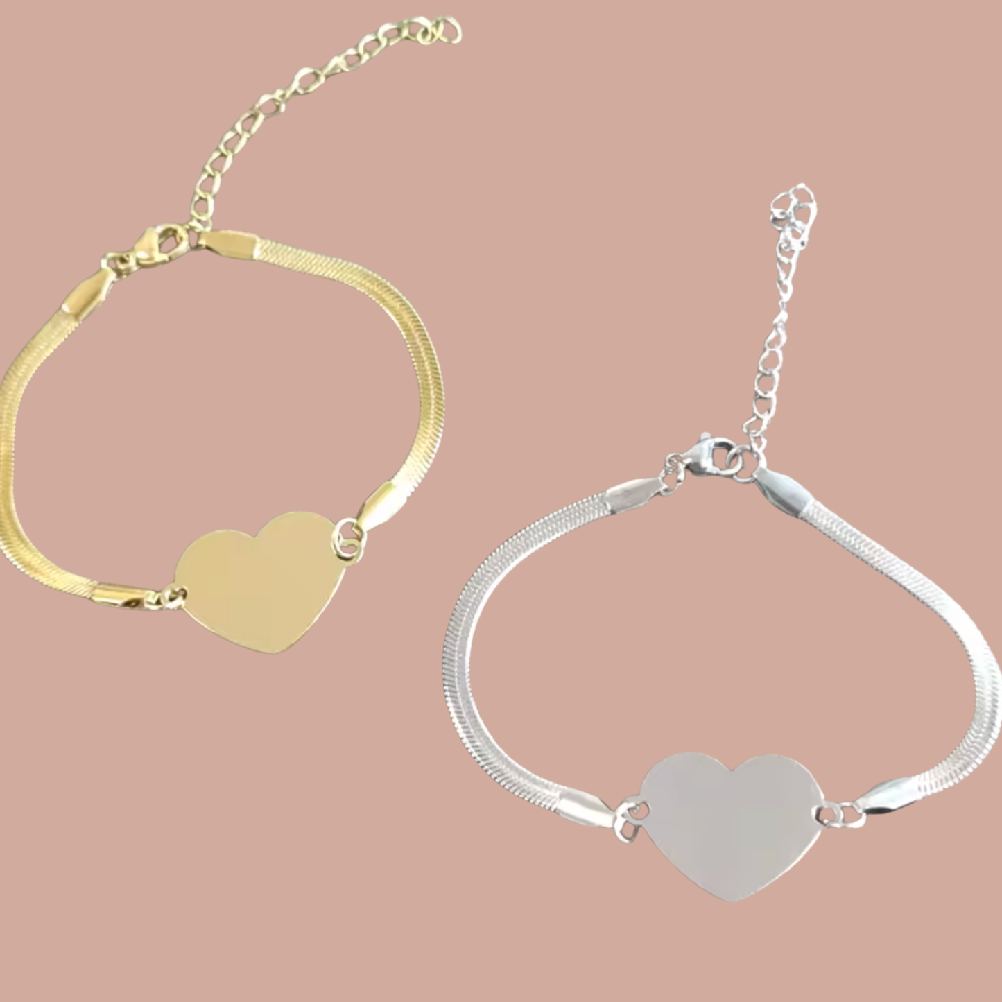 armbandje hartje - gepersonaliseerd