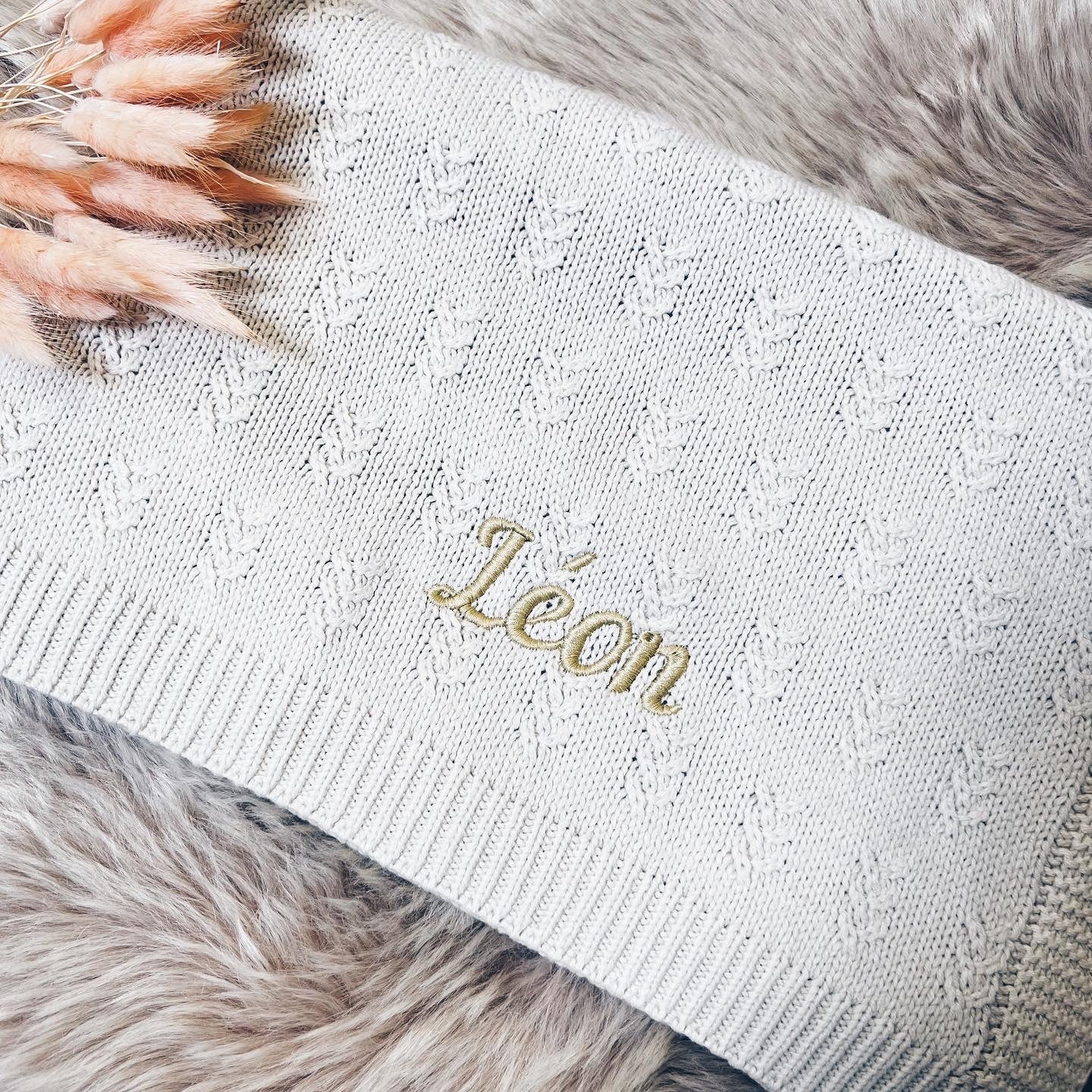 Jollein Grain Knit Ledikantdeken - Oatmeal