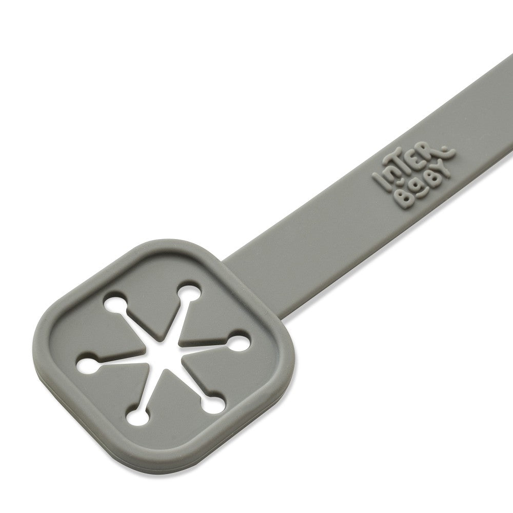 Slab Houder met Halsjes - Silicone - Petrol grijs