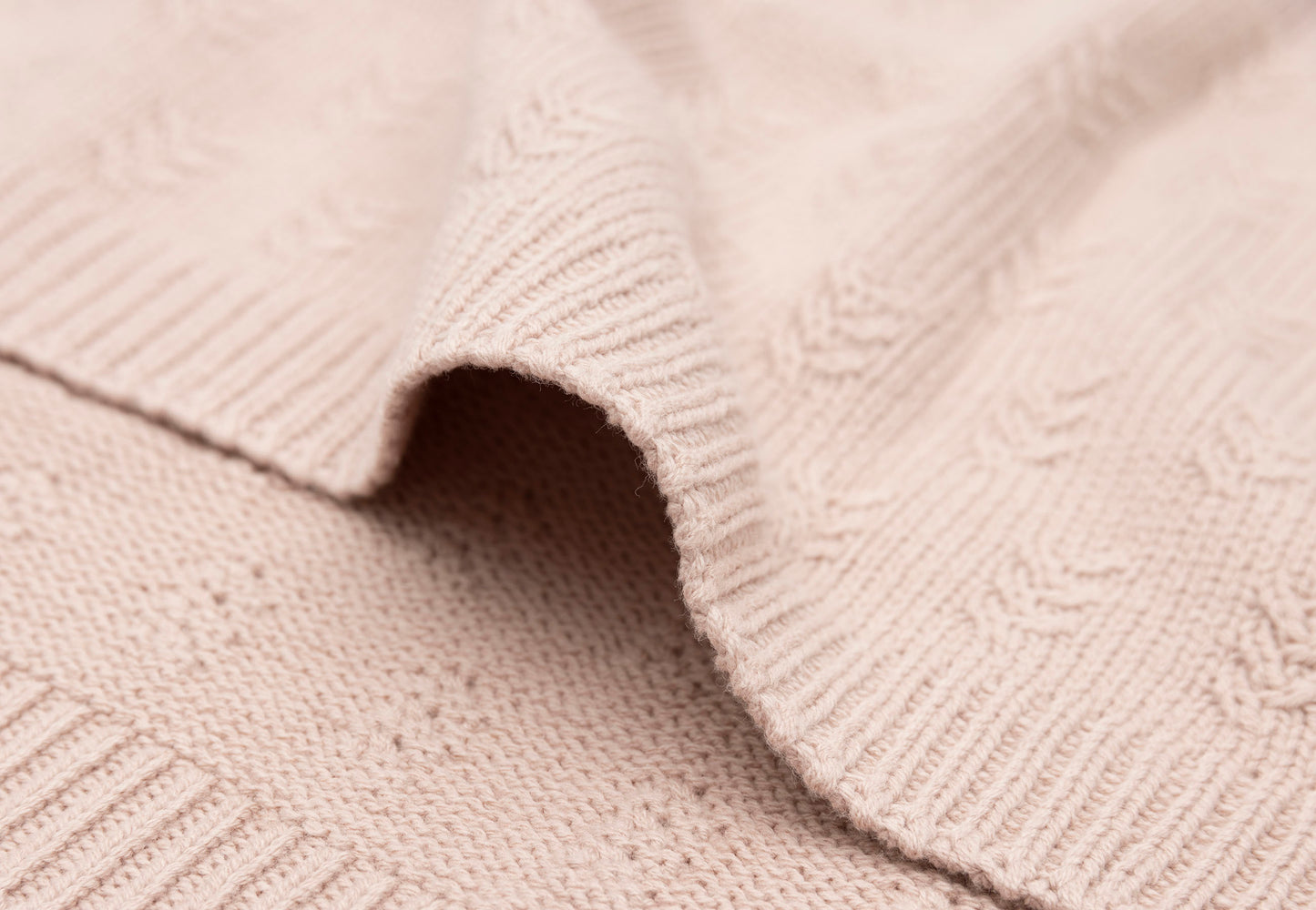Jollein Grain Knit Wiegdeken - Wild Rose
