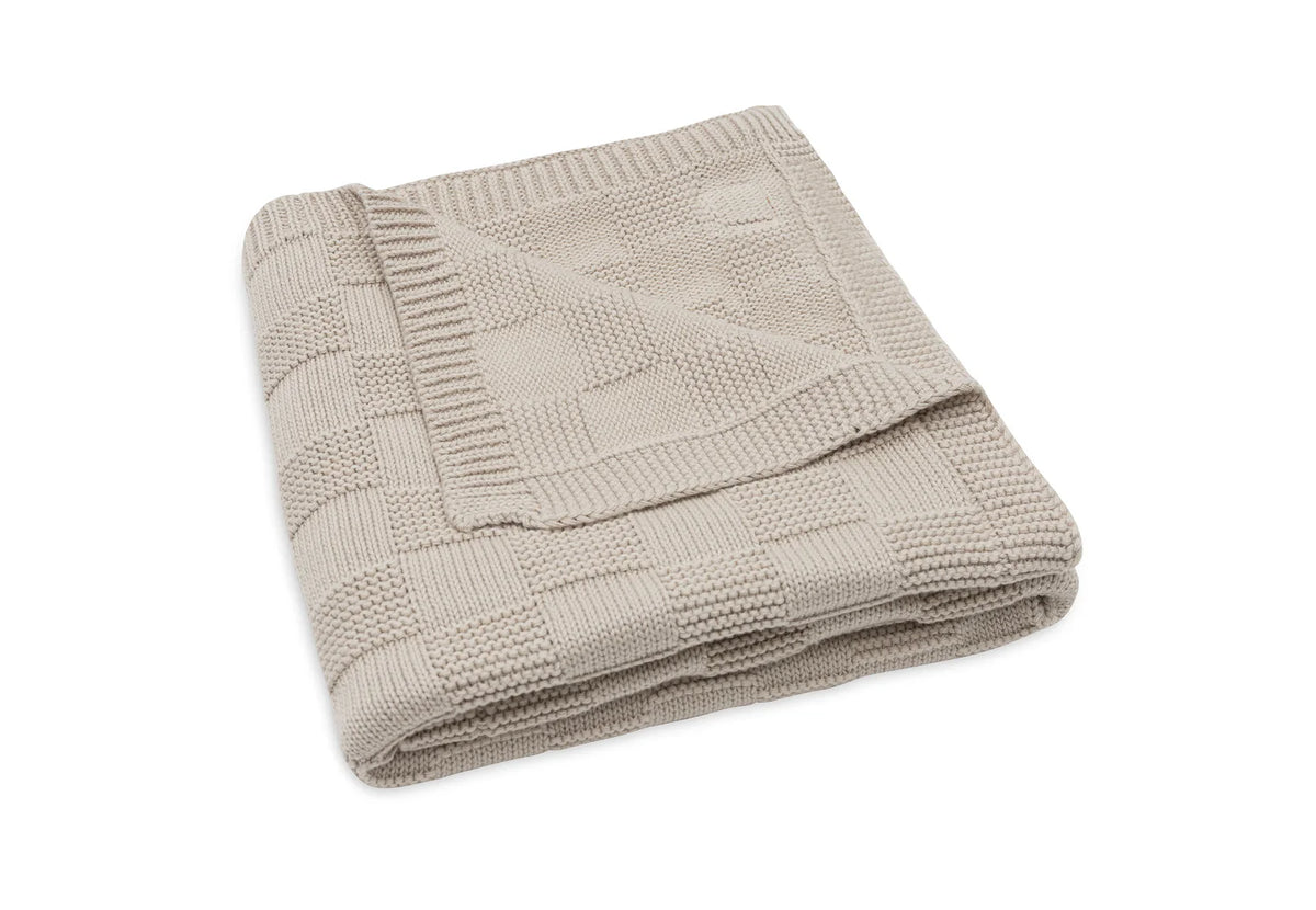 jollein Deken - Box Knit - Velvet - Warm Sand