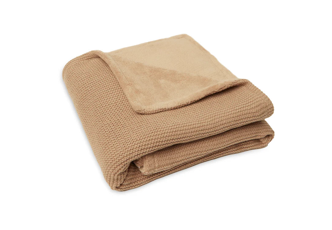 Deken Basic Knit - jollein -Biscuit/Fleece