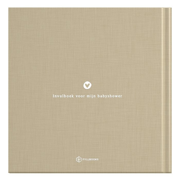 Mijn babyshower boek - Linnen Taupe