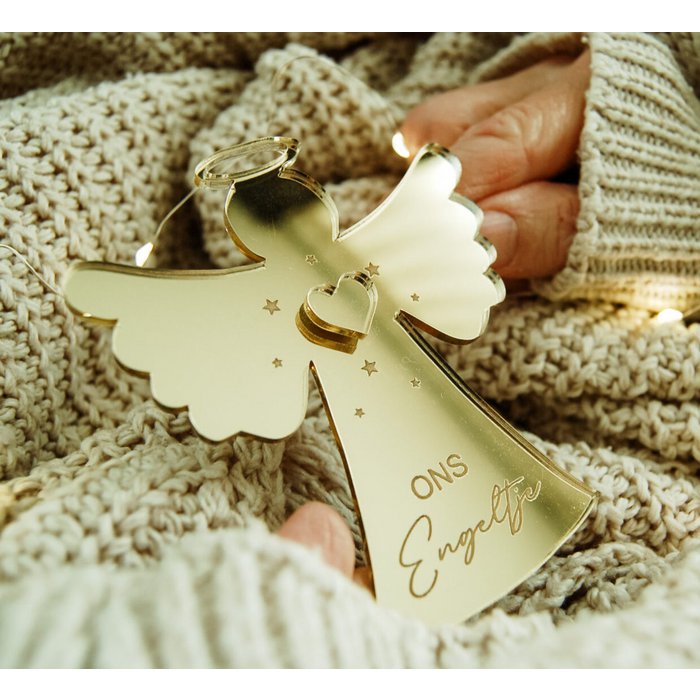 Kerstornament engel - goud