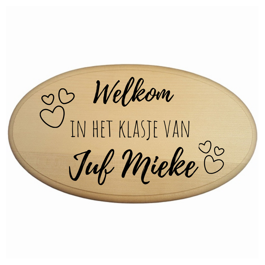 Deurbordje juf - Hartjes