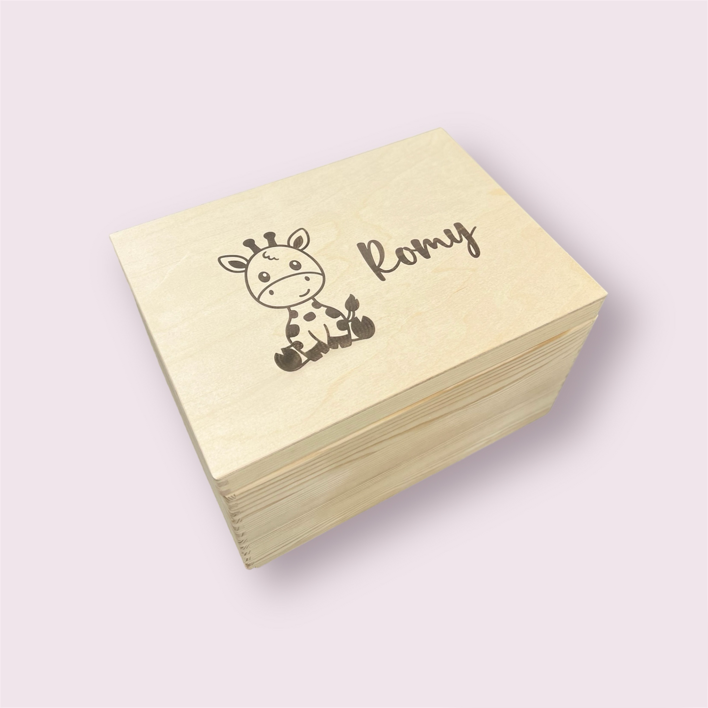 Memorybox met naam - Large - giraf