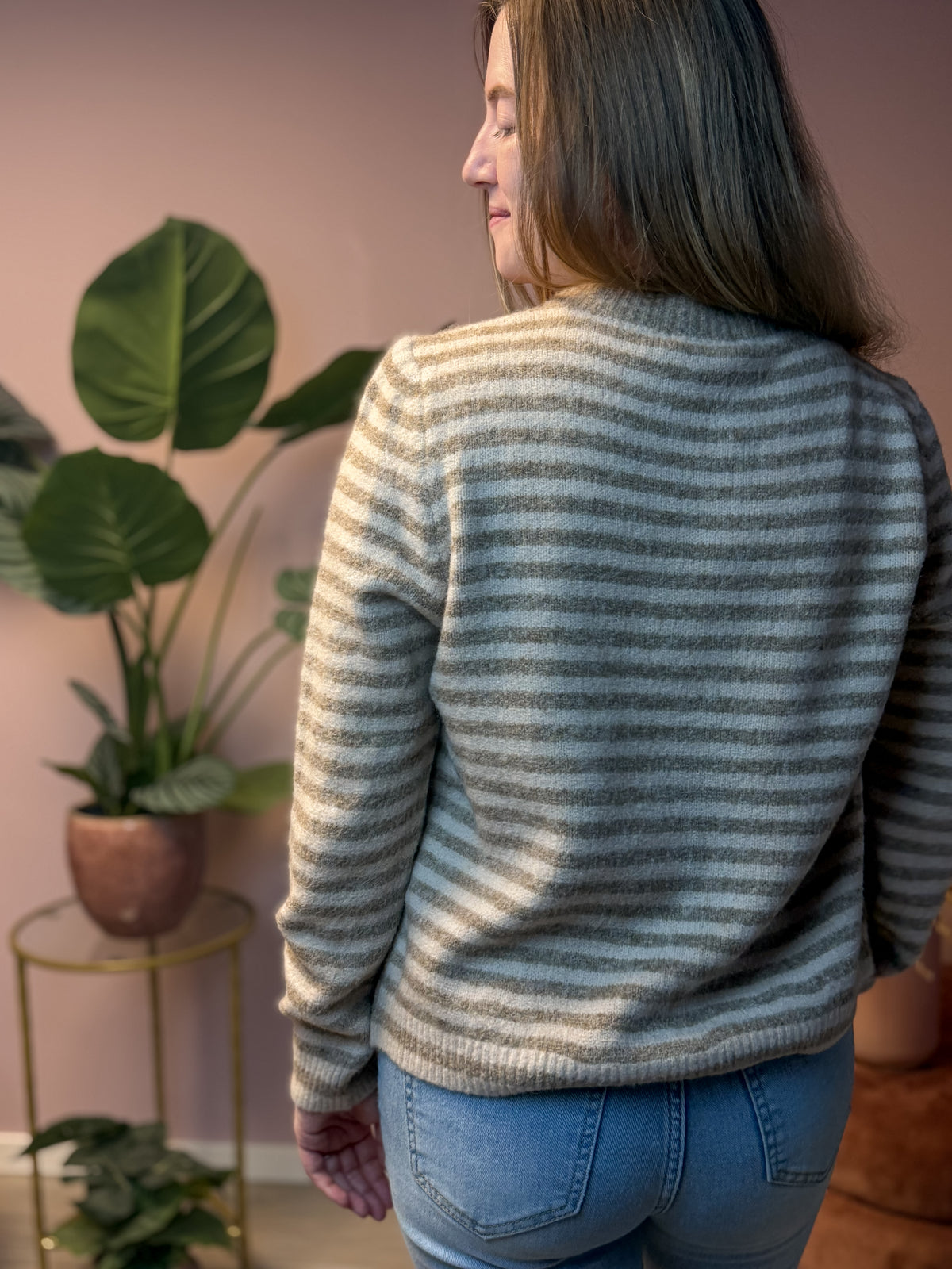vest - taupe striped