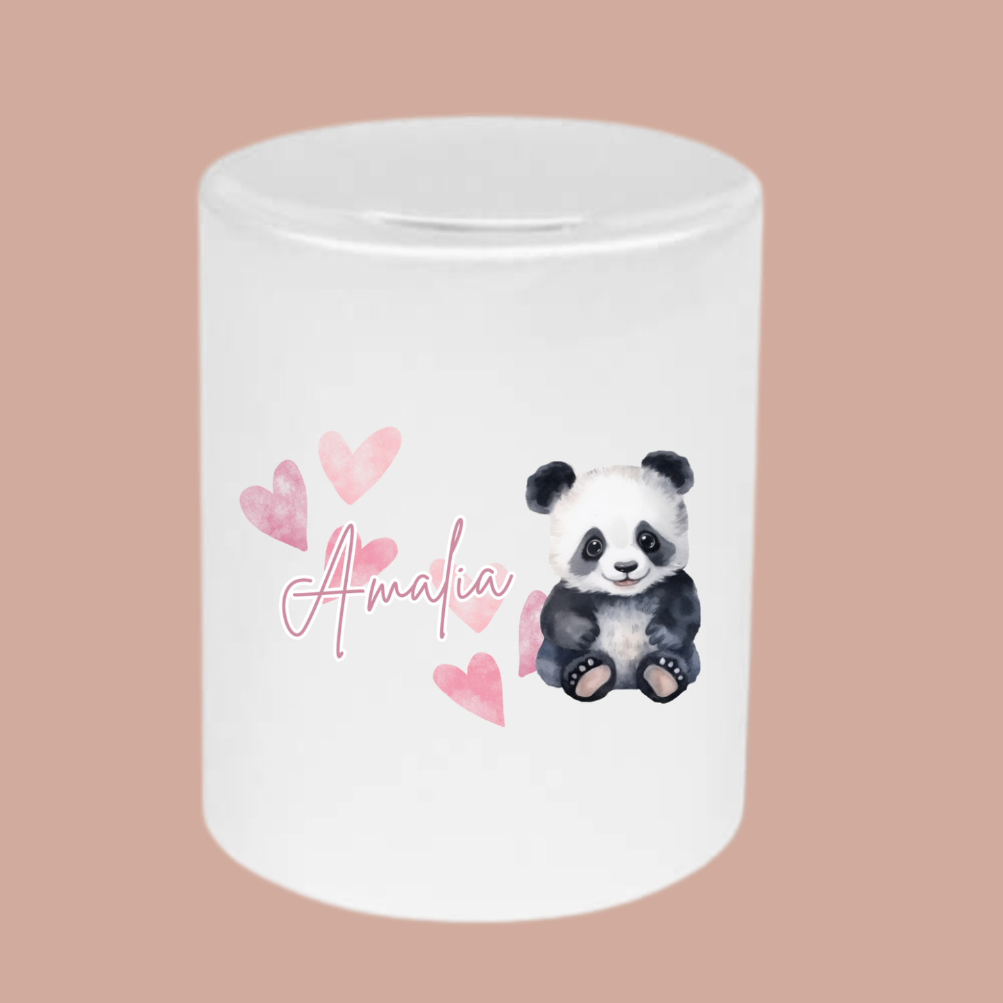 Keramieke spaarpot met naam - Panda