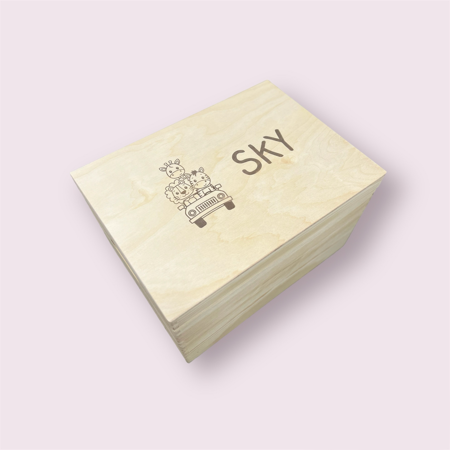 Memorybox met naam - Large - safari