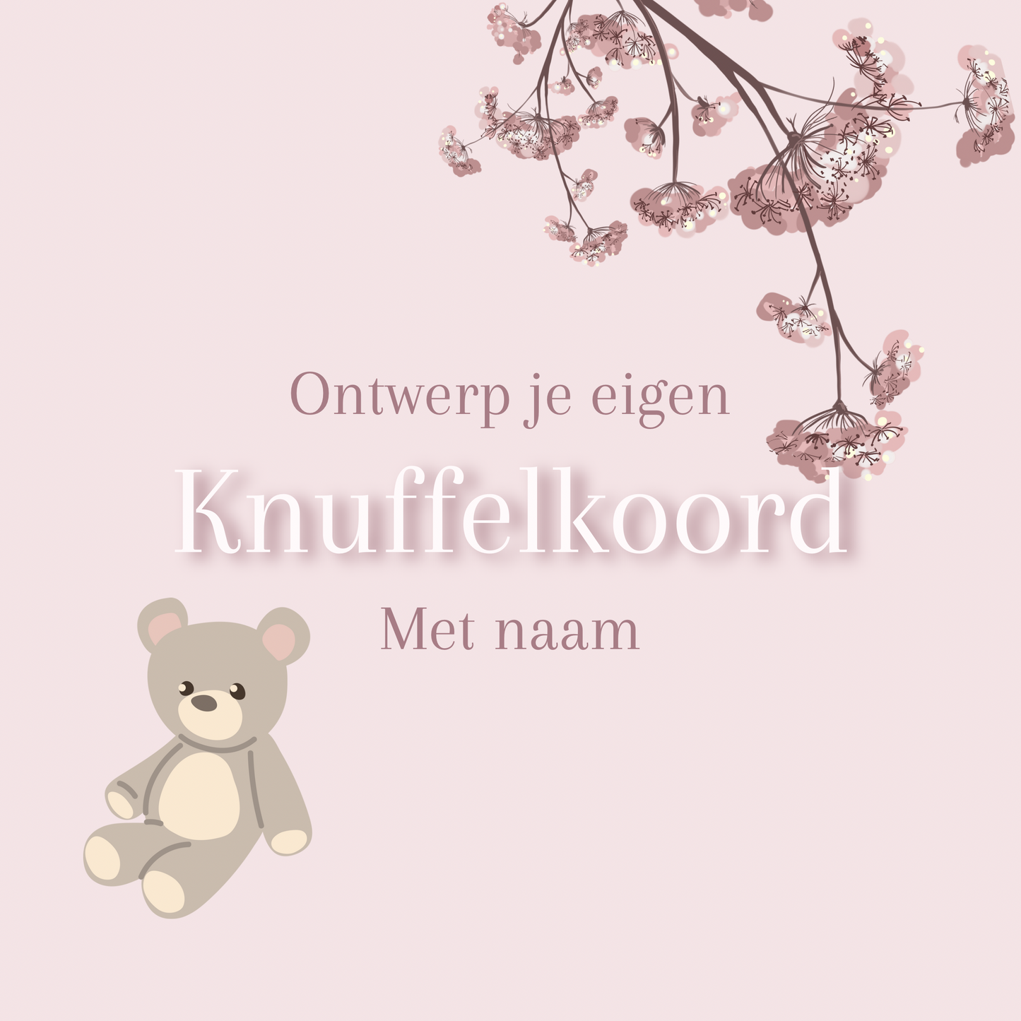 zelf te personaliseren - Knuffelkoord met naam