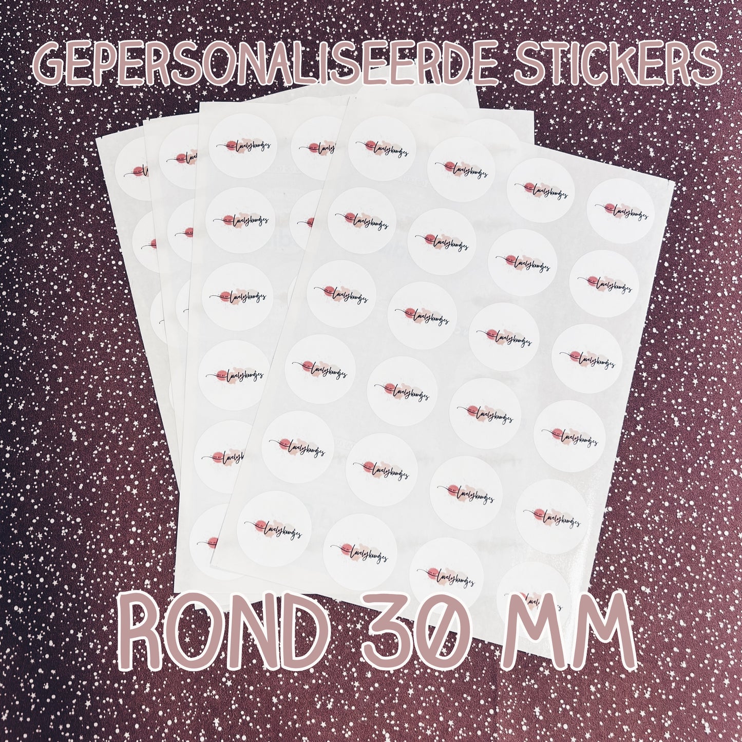 Gepersonaliseerde Stickers - Rond 30 mm
