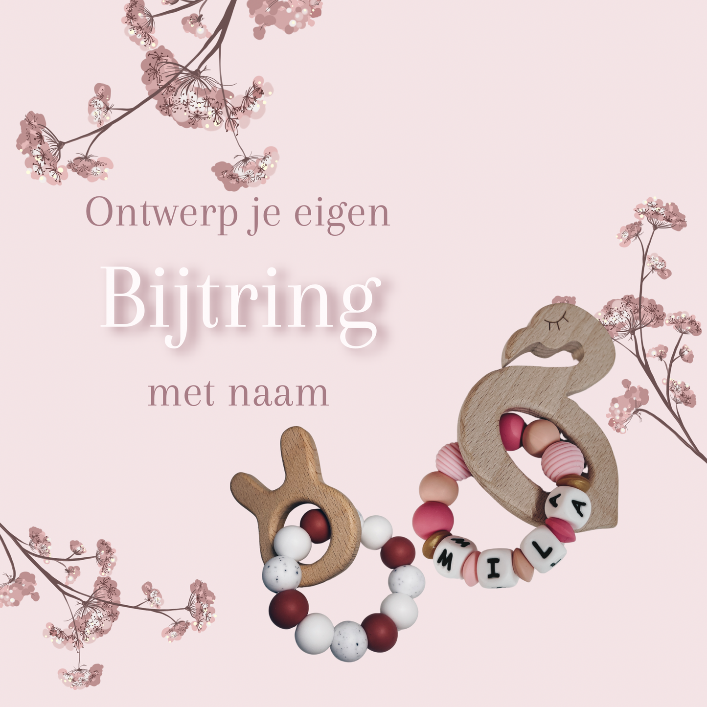 Ontwerp je eigen - Bijtring met naam