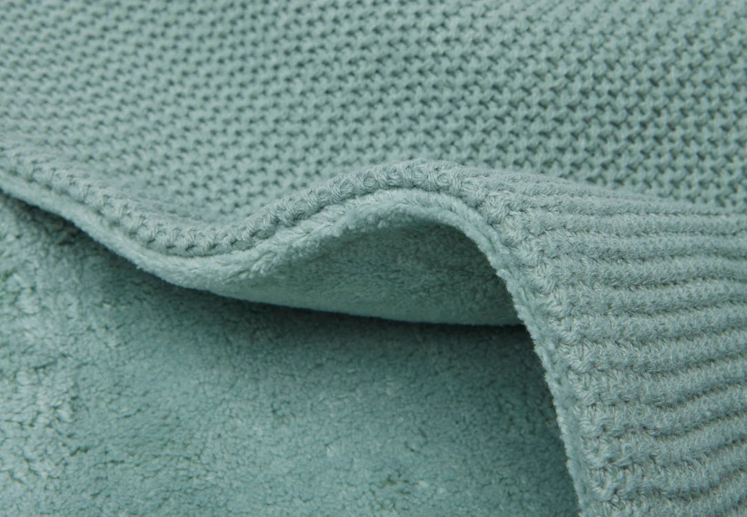 Deken Basic Knit - Forest Green/velvet - jollein