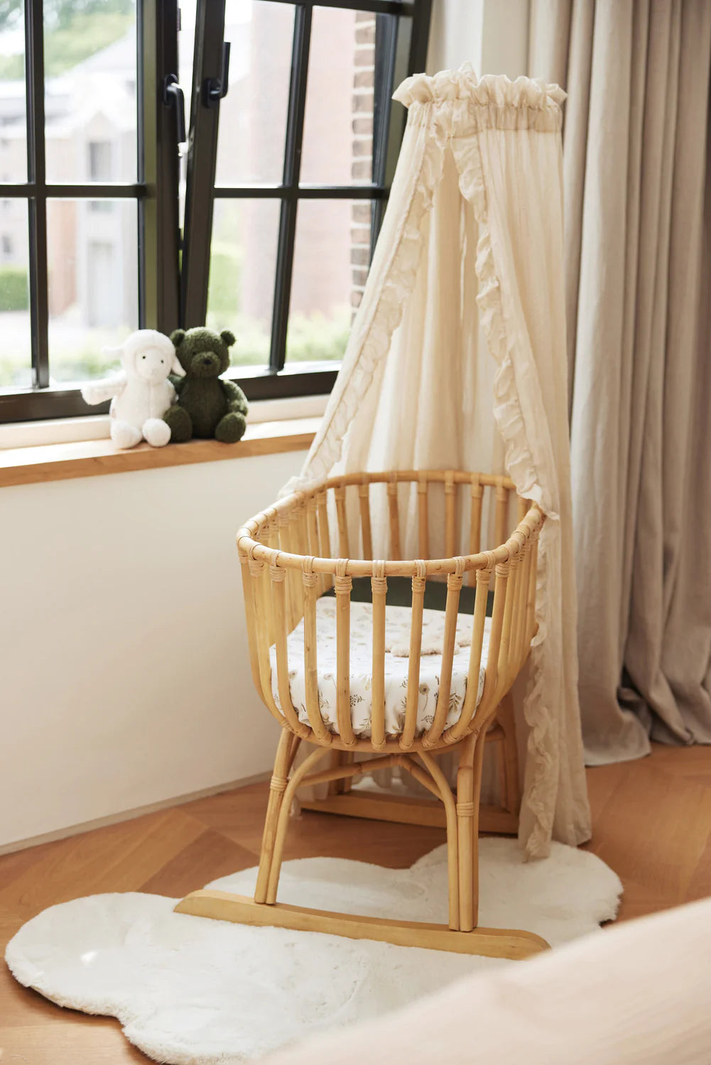 Sluier Vintage 155cm Ruffle - Nougat - jollein