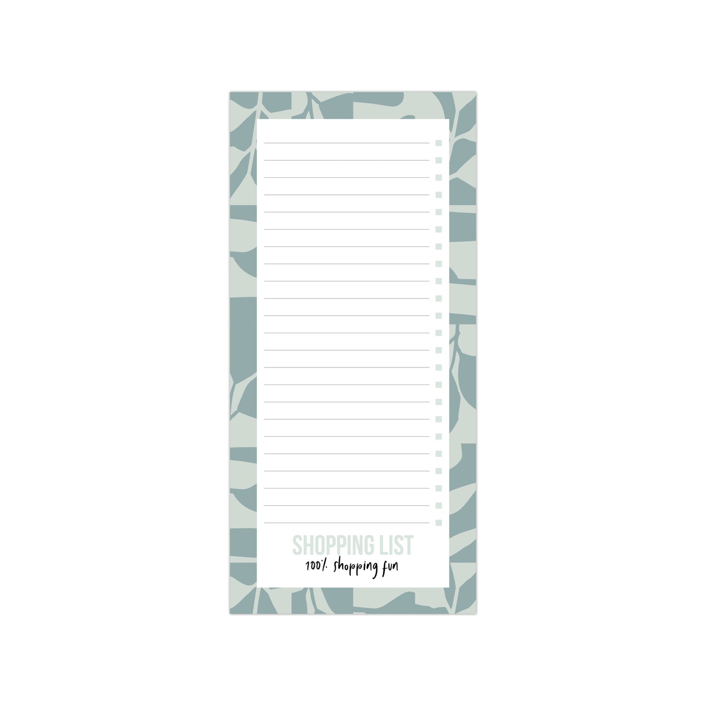 Noteblock shopping list Abstract Botanics blue