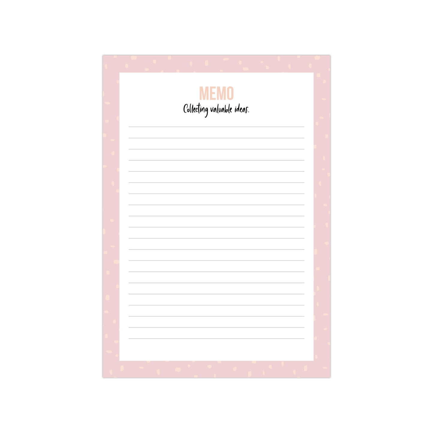 A5 Memo Minimal Dots pink