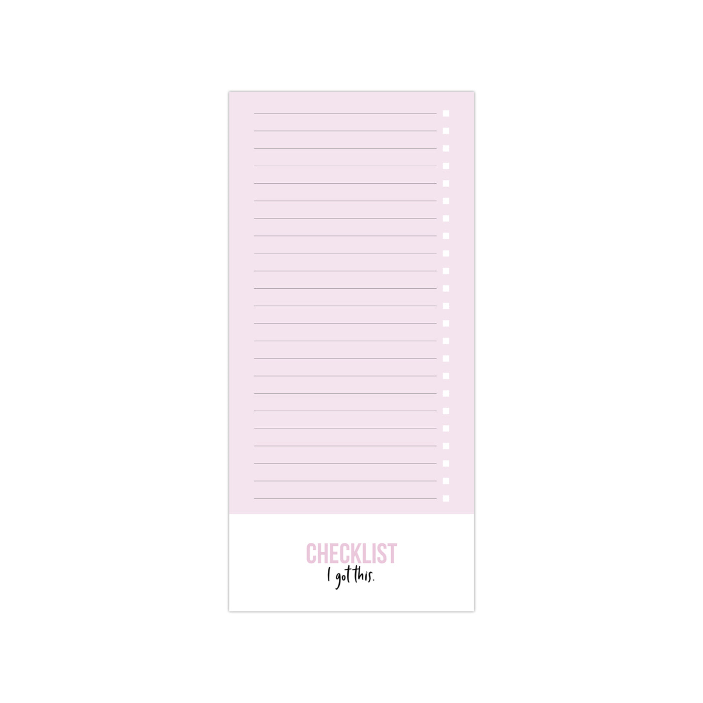 Checklist I got this