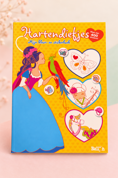 Hartendiefjes - kleur en sticker boek