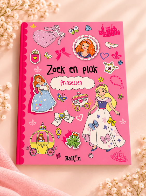Zoek en plak boek - prinsessen - 4 jaar