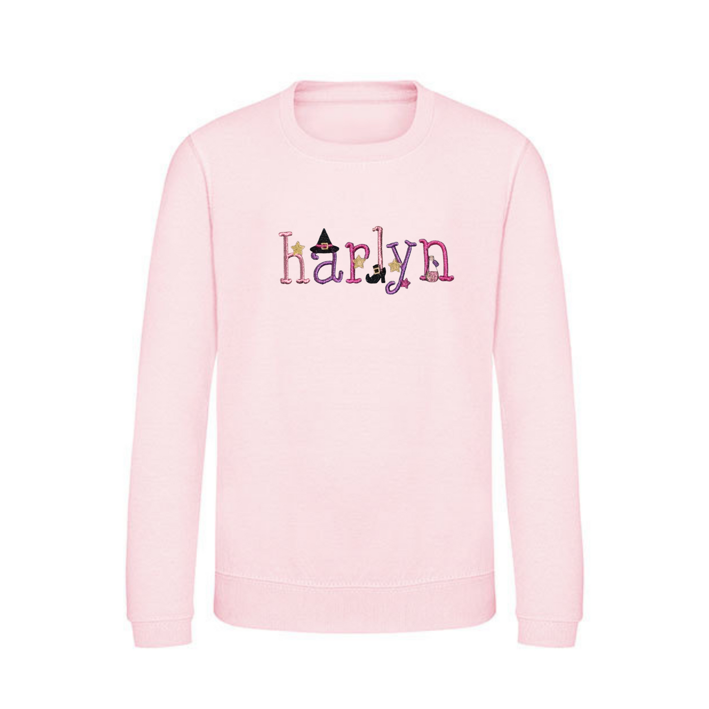 Sweater- heksen letters - gepersonaliseerd - kids
