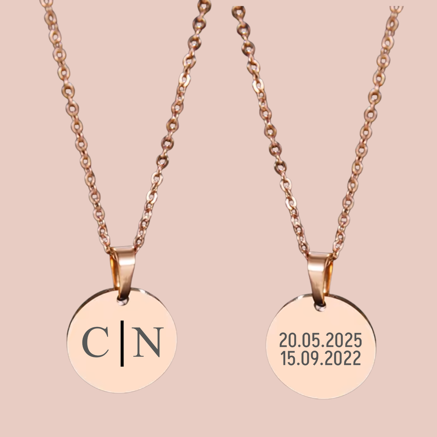 Ketting Initialen - rond