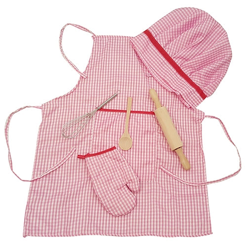 Kookgerei schort met muts - 6-delig