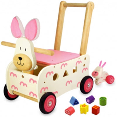 Loopwagen konijn - I'm Toy - met mini trekfiguur