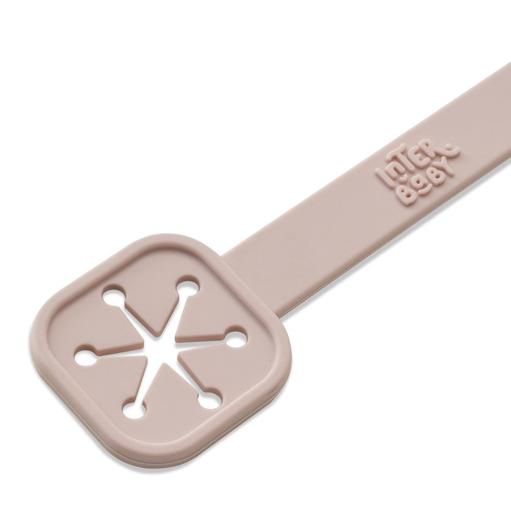 Slab Houder met Halsjes - Silicone - Donker roze