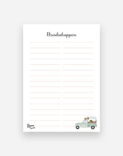 Boodschappenlijstje - Happy Camper