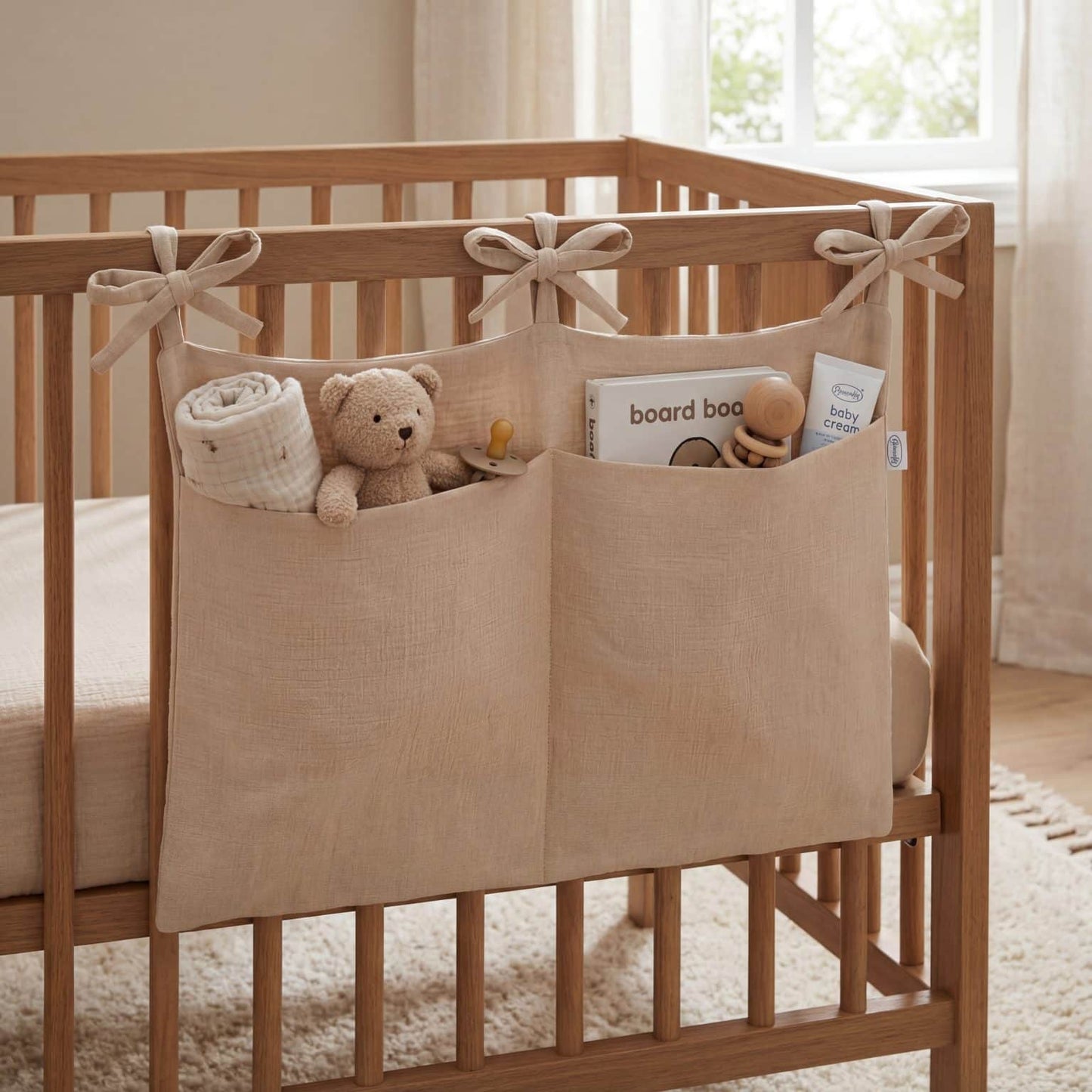 Box organizer teddy - FUN - cream