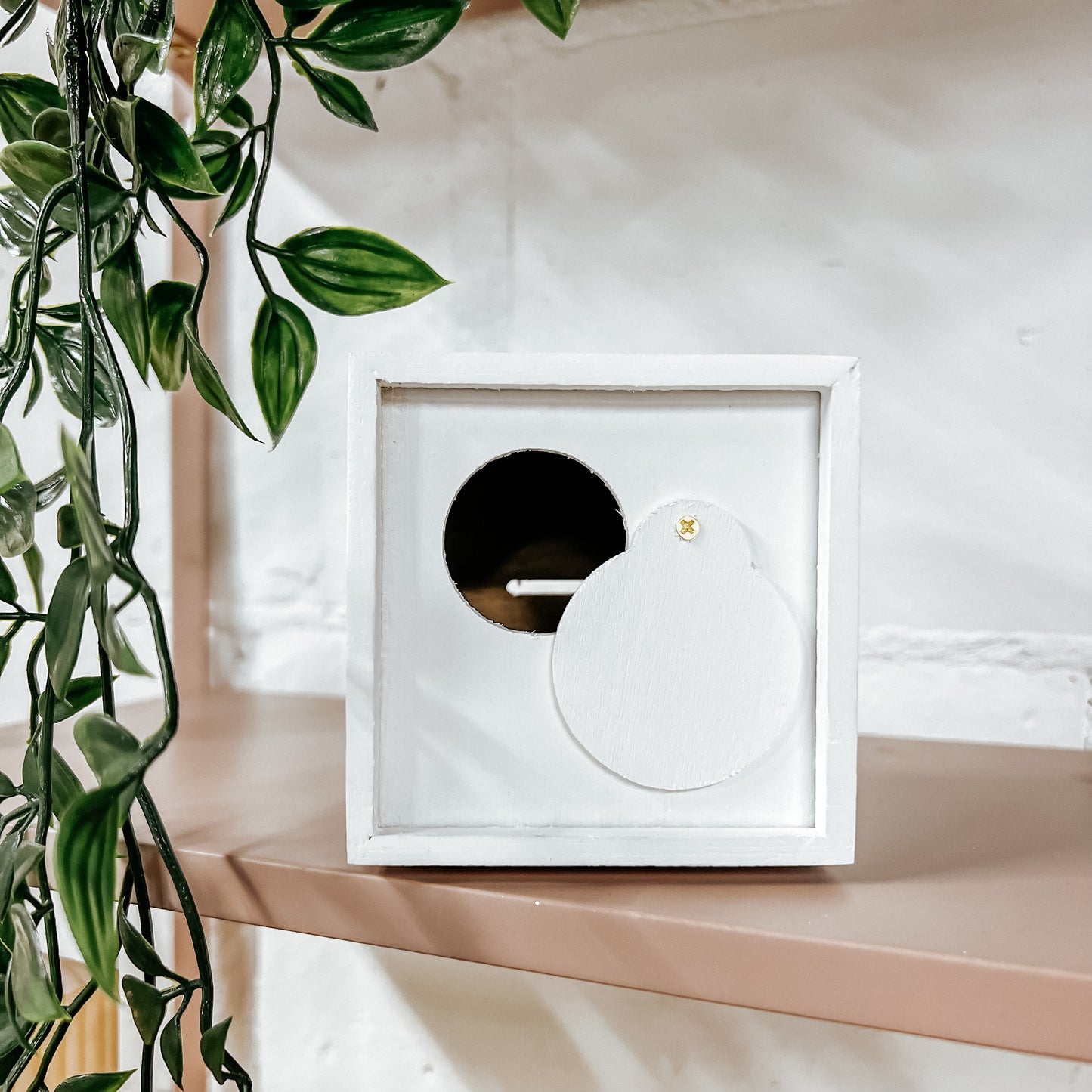 Spaarpot met naam - in goud spiegel