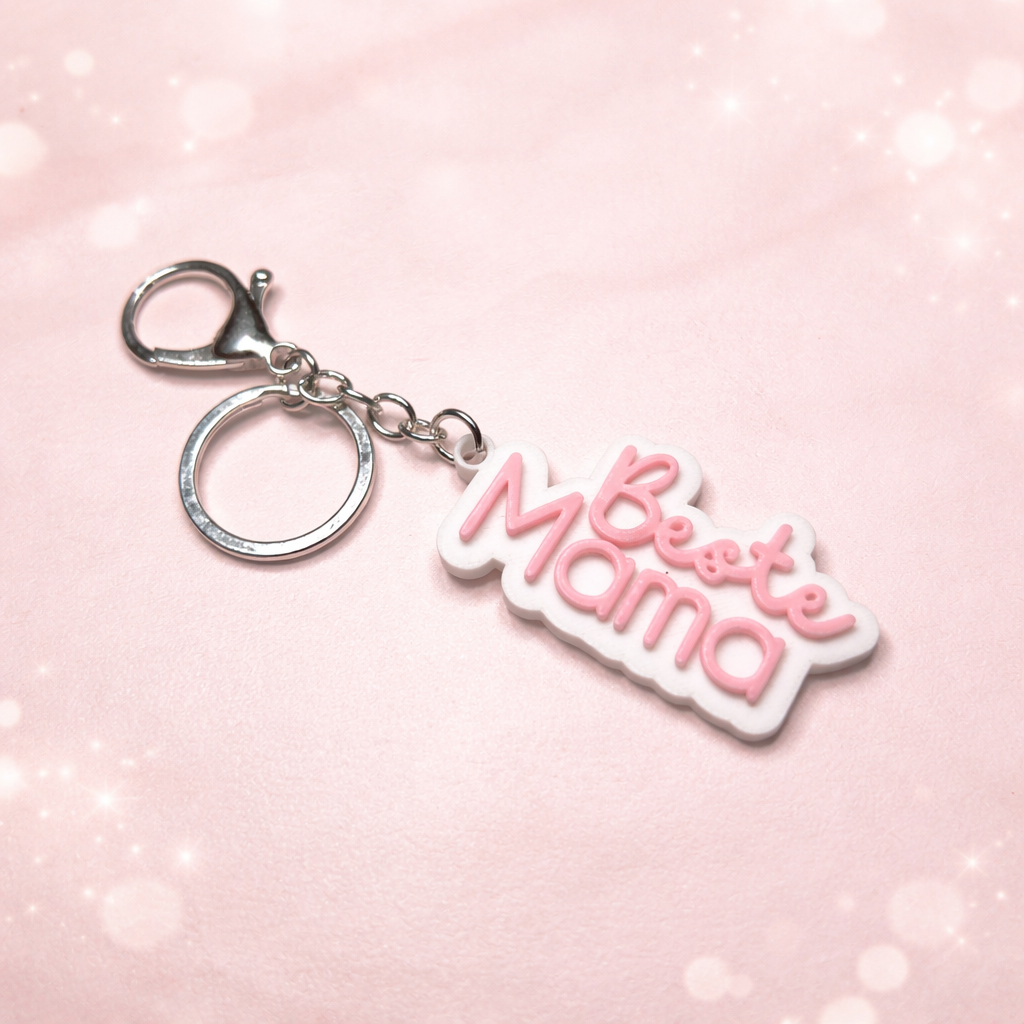 3D-geprinte Sleutelhanger “Beste Mama 💗"