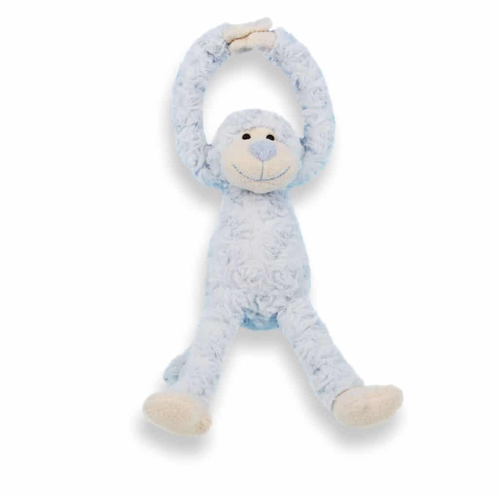 Slingeraap knuffel blauw