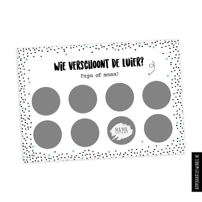 Kraskaart - luier verschonen - XL kaart