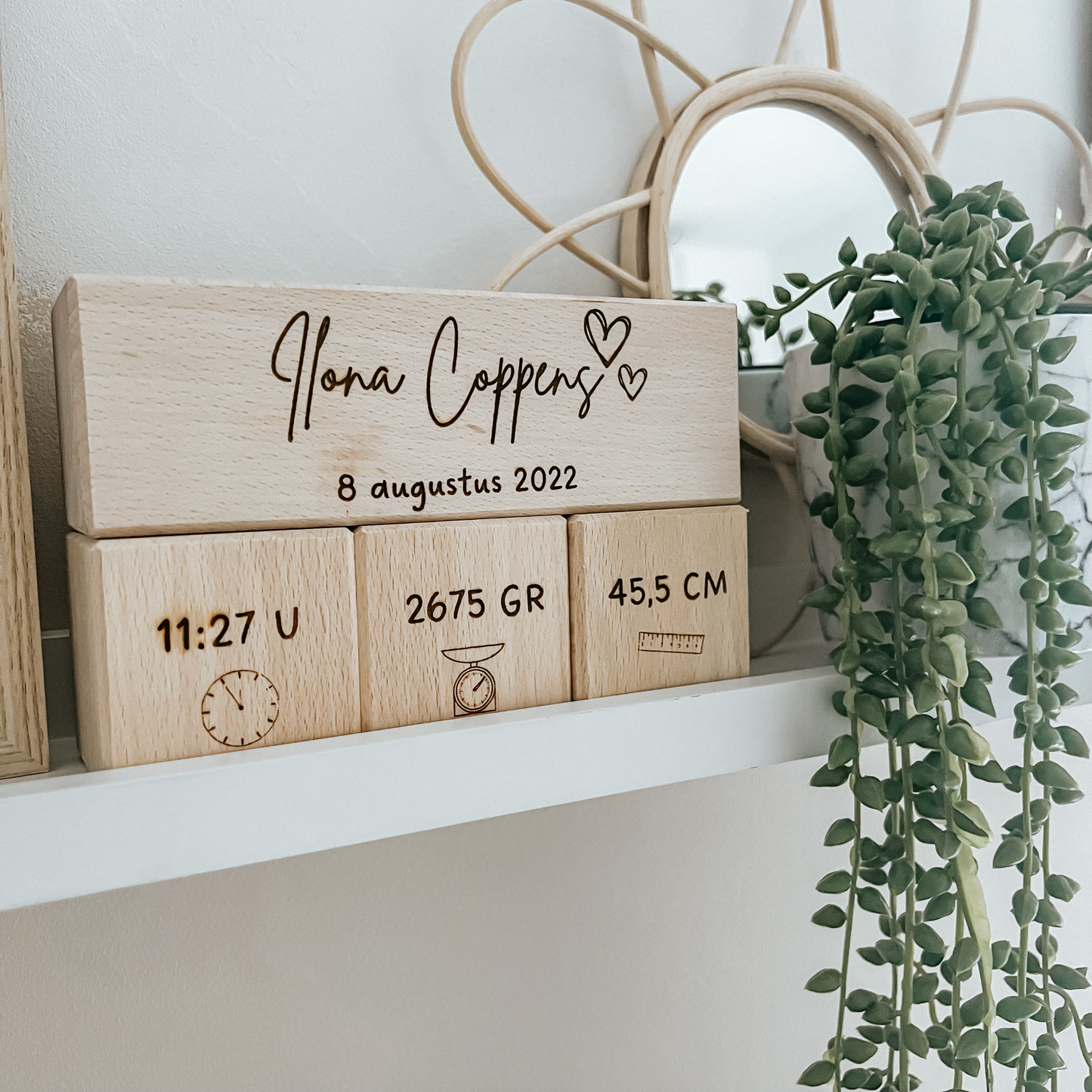 Geboorteblokken - gegraveerd