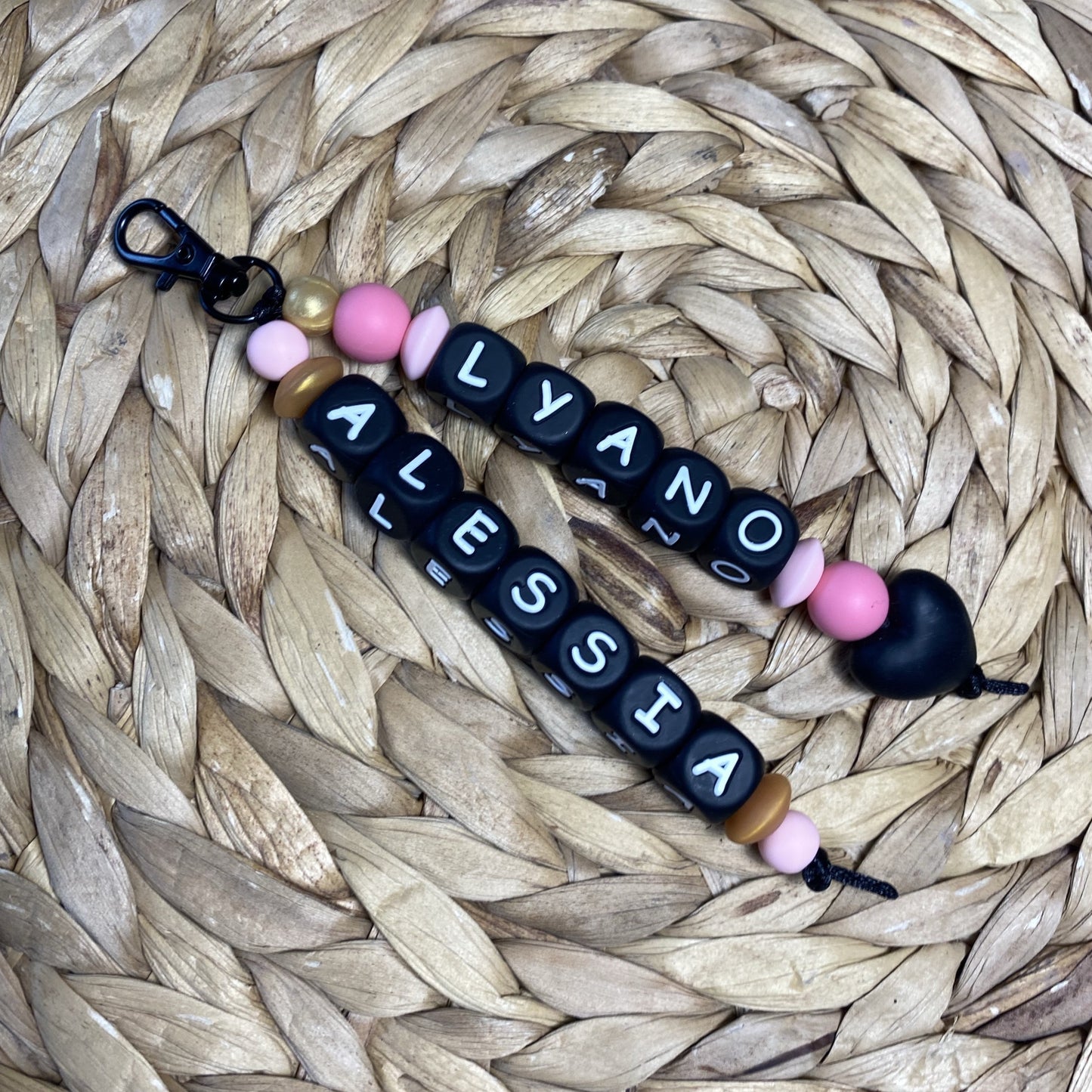 Duo sleutelhanger - Black pink goldie