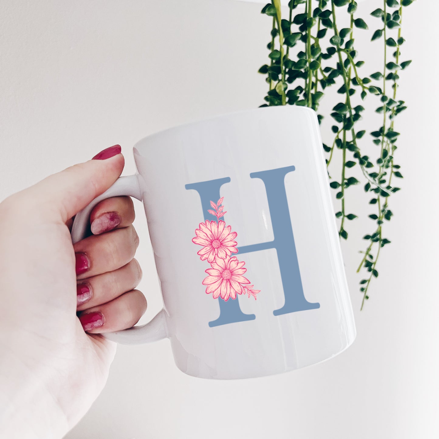 MOK - Blue flower - letter mok