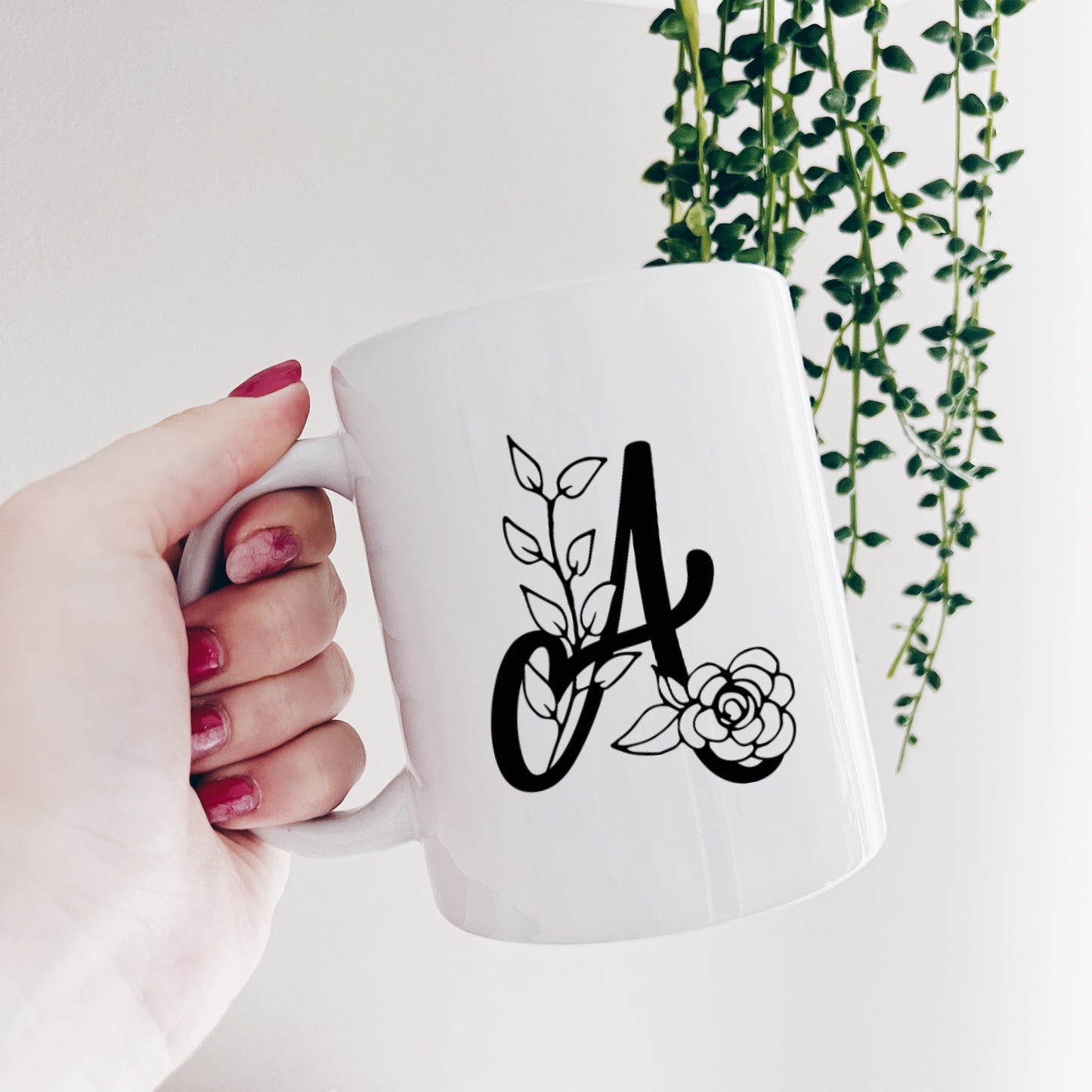 MOK - black flower - letter mok