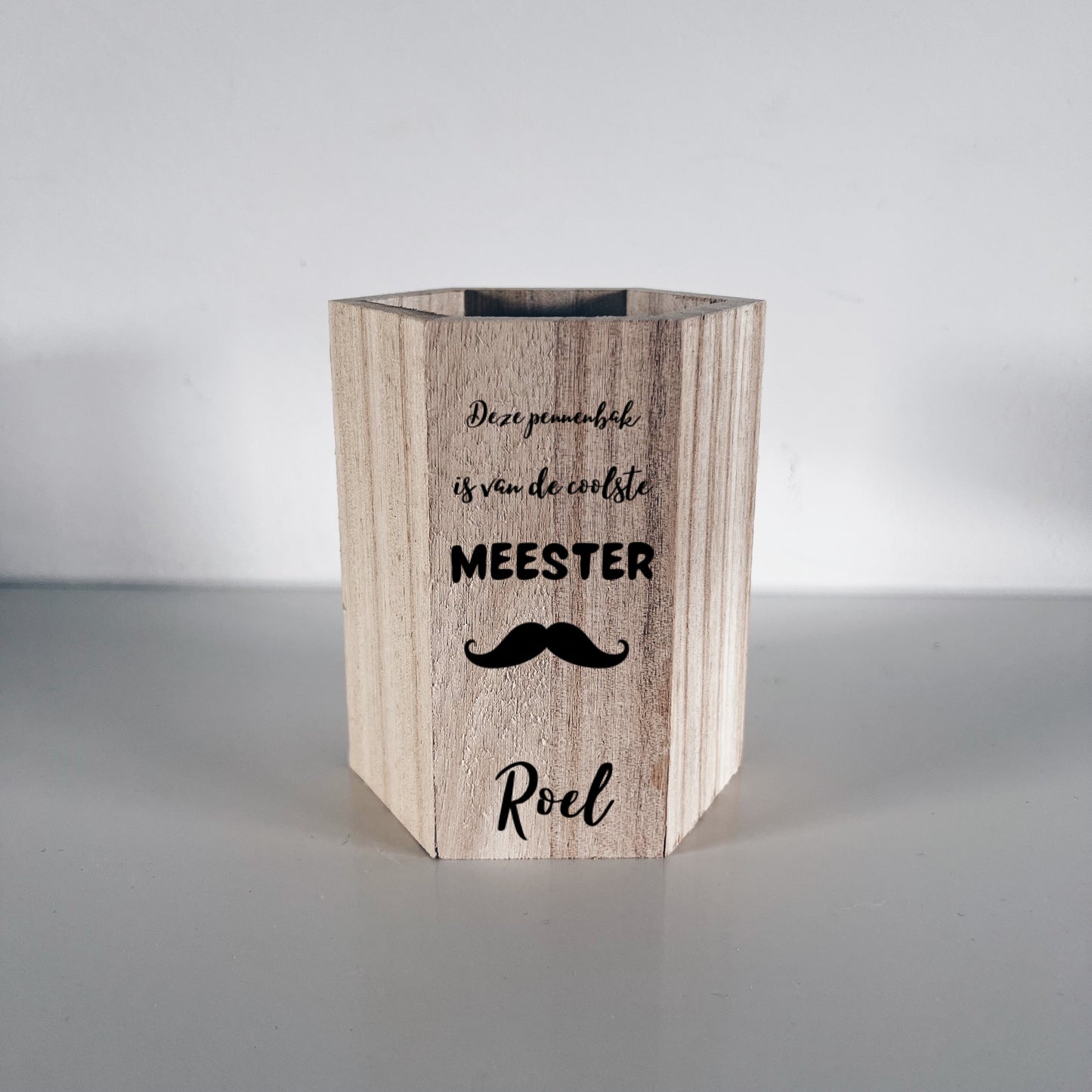 Pennenbakje - Meester - deze pennenbak is van..