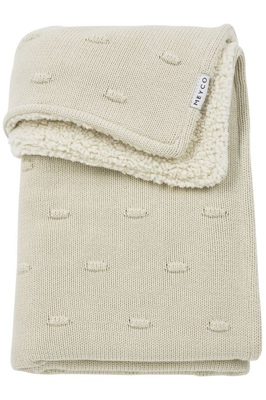 Wiegdeken Knots teddy - soft sand - 75x100cm - 2.0 TOG - meyco