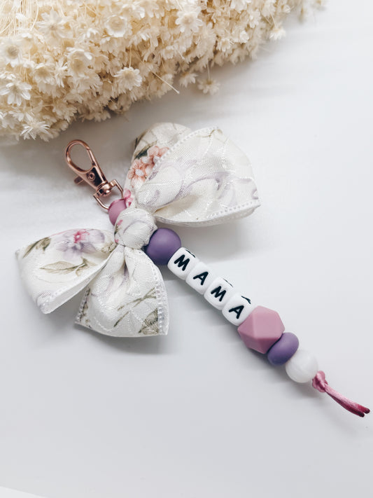 Luxe strik - Kralen sleutelhanger oma of mama