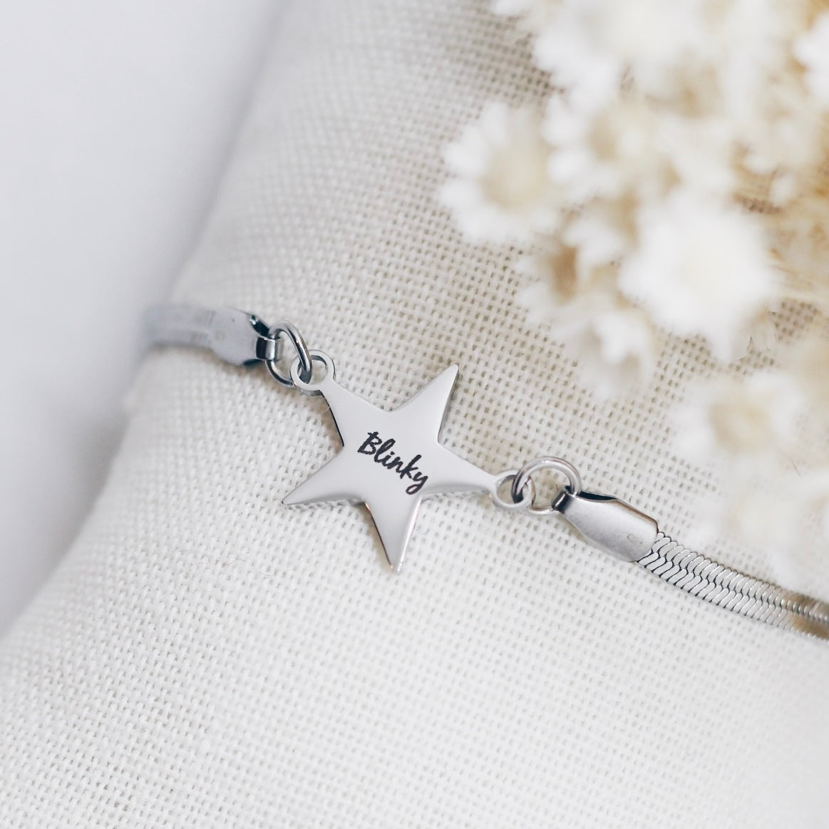 Herinnerings armbandje ster - gepersonaliseerd