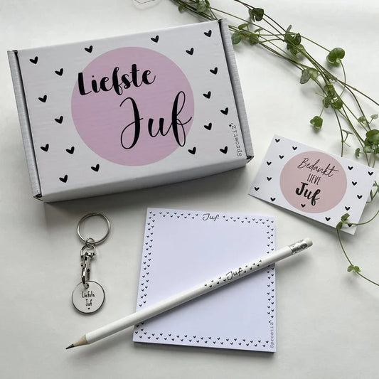 Kadopakket roze Juf - S