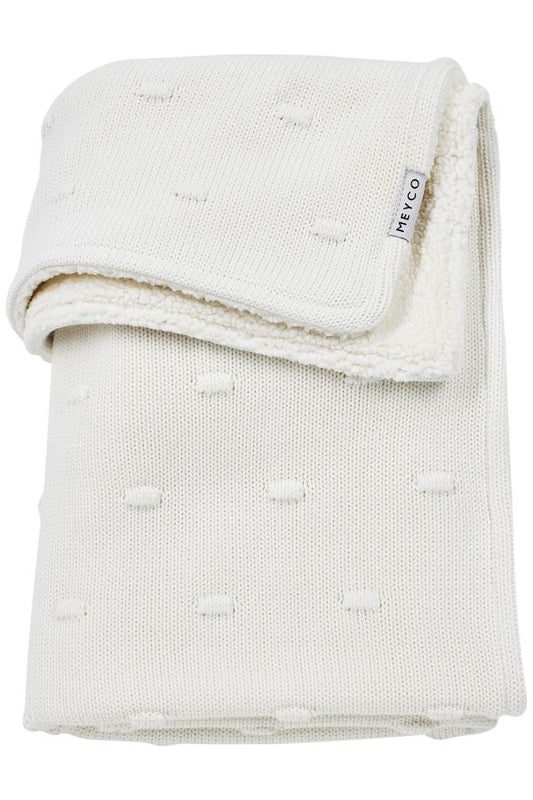 deken Knots teddy - offwhite - 2.0 TOG - meyco