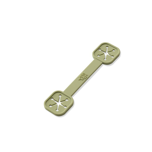 Slab Houder met Halsjes - Silicone - olijf groen
