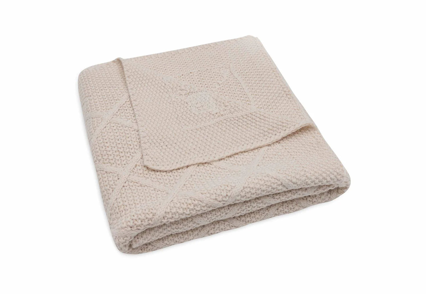 jollein Deken - Check Knit - Oatmeal