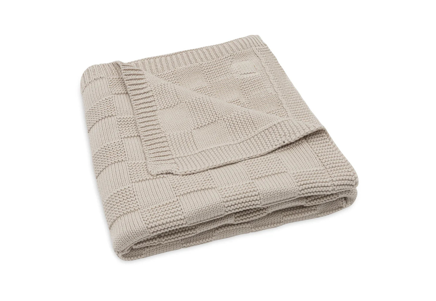 jollein  Deken - Box Knit - Velvet - Warm Sand