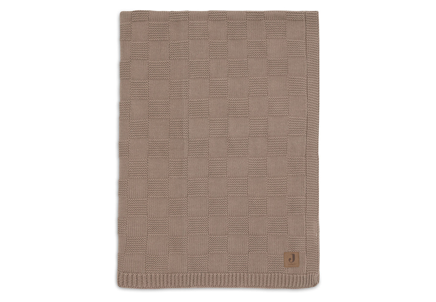 jollein  Deken - Box Knit - Velvet - Milky Coffee