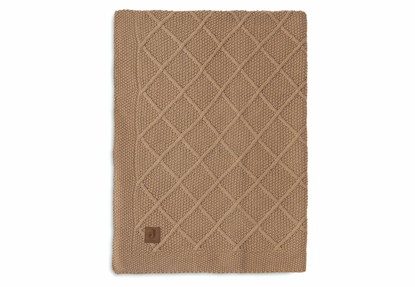jollein Deken - Check Knit - Biscuit